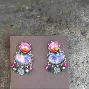 Sundance Pink and Purple Earrings with Whimsical Design